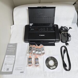 Canon PIXMA TR150 Portable Wireless AirPrint Mobile Inkjet Printer Bundle